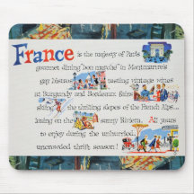 "Francia es" turismo retro de París de los años 50 Alfombrillas De Ratones
