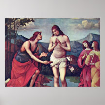 Francisco Raibolini - bautismo de Cristo Poster