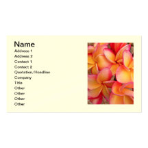 Frangipani hawaiano plantillas de tarjetas personales