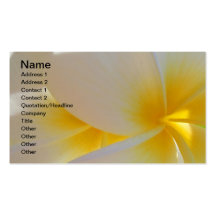 Frangipani hawaiano plantillas de tarjetas de visita