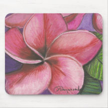 Frangipani rosado 2 alfombrillas de ratones