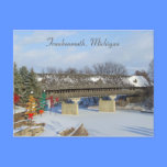 Frankenmuth cubrió el puente de madera Michigan tarjetas postales