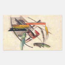 Franz Marc - animal Rectangular Pegatinas