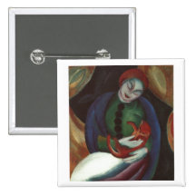 Franz Marc - chica con el gatito Kat femenino del  Pins