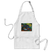 Franz Marc - dos gatos azules y amarillea el aceit Delantales