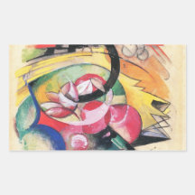 Franz Marc - flores coloreadas Pegatina