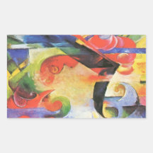 Franz Marc - formas rotas Pegatinas