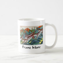 Franz Marc - friso del mono (detalle) Tazas De Café