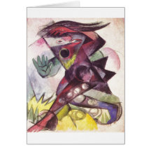 Franz Marc - tempestad Shakespeare 1914 de Caliban Tarjetón