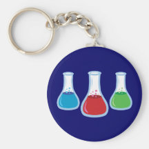 Frascos de la ciencia llavero personalizado