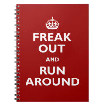 Freak hacia fuera y corra alrededor libretas