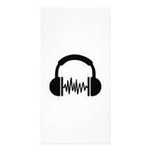 Frecuencia DJ de los auriculares Tarjeta Fotográfica