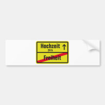 Freiheit vs Hochzeit Auto Sticker