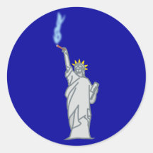 Freiheitsstatue Zigarre statue of liberty cigar Runde Aufkleber