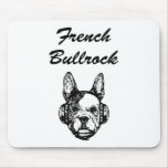 french_bulldog_headphone マウスパッド