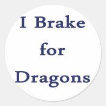 Freno para el azul de los dragones d etiquetas redondas