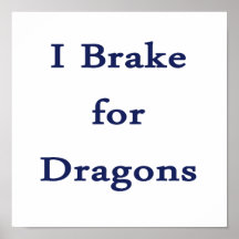 Freno para el azul de los dragones d poster