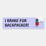 Freno para el Backpacker - pegatina para el parach Pegatina De Parachoque
