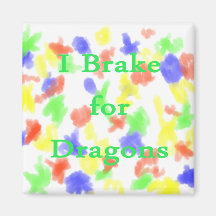 Freno para la menta de los dragones iman para frigorífico
