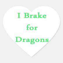 Freno para la menta de los dragones colcomanias de corazon