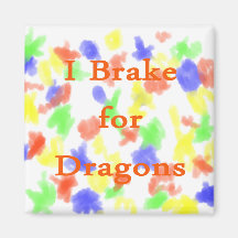 Freno para los dragones anaranjados imán para frigorifico