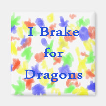 Freno para los dragones azules iman de nevera