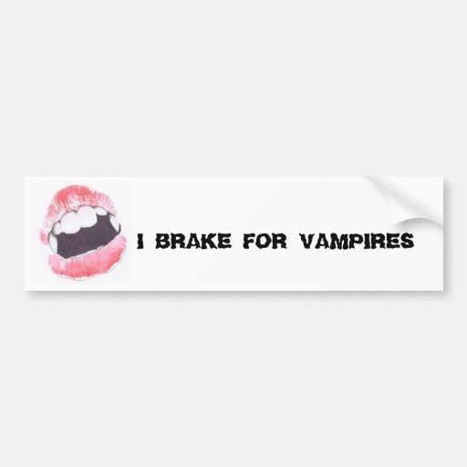 FRENO PARA LOS VAMPIROS ETIQUETA DE PARACHOQUE