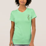 Frente y parte posterior florales del pájaro camisetas