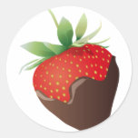 Fresa del chocolate pegatina