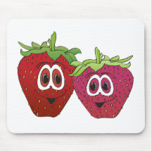 Fresas del dibujo animado tapete de raton
