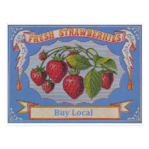 fresas del vintage tarjetas postales