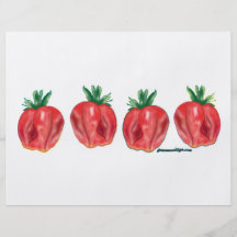 Fresas suaves tarjetón