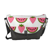 Fresas y la bolsa de mensajero de la sandía bolsa messenger