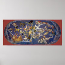 Fresco celestial de las constelaciones de la astro poster