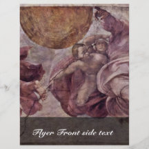 Fresco en la capilla de Sistine. La creación del Tarjetas Informativas