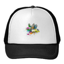 Fresco, enrrollado, de moda, retro, fresco gorro de camionero
