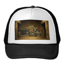 Fresco, enrrollado, de moda, retro, fresco gorras de camionero