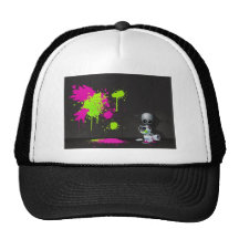 Fresco, enrrollado, de moda, retro, fresco gorro de camionero