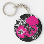 ¡FreshPow! Llavero rosado de Skully