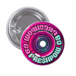 ¡FreshPow! Logotipo en patín botón redondo de la r Pins