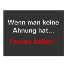 Fresse halten postkarten