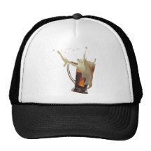 Frialdad con una cerveza gorro de camionero