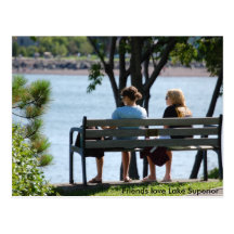 friends1, amor el lago Superior de los amigos Postal