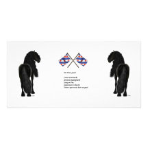 Friesian horse gepersonaliseerde fotokaarten