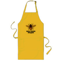 Friki de la abeja dentro delantal