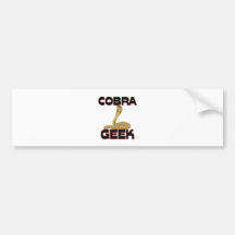 Friki de la cobra pegatina de parachoque