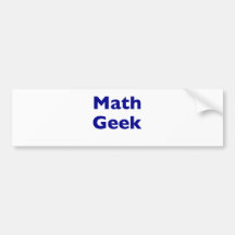 Friki de la matemáticas etiqueta de parachoque