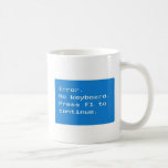 Friki del ordenador - error.  Ningún drinkware del Tazas De Café
