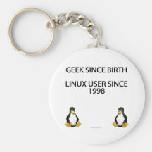 Friki desde nacimiento. Usuario de Linux desde 199 Llavero Personalizado