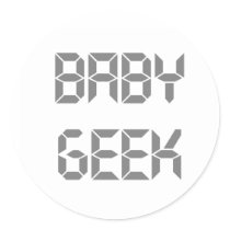 Friki gris del bebé del texto etiquetas  